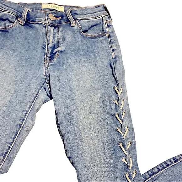 Side Laced Jeans By PAC SUN  All Shorts & Jeans $12 or 2x$20 -Bundle & Offer! - Picture 2 of 2